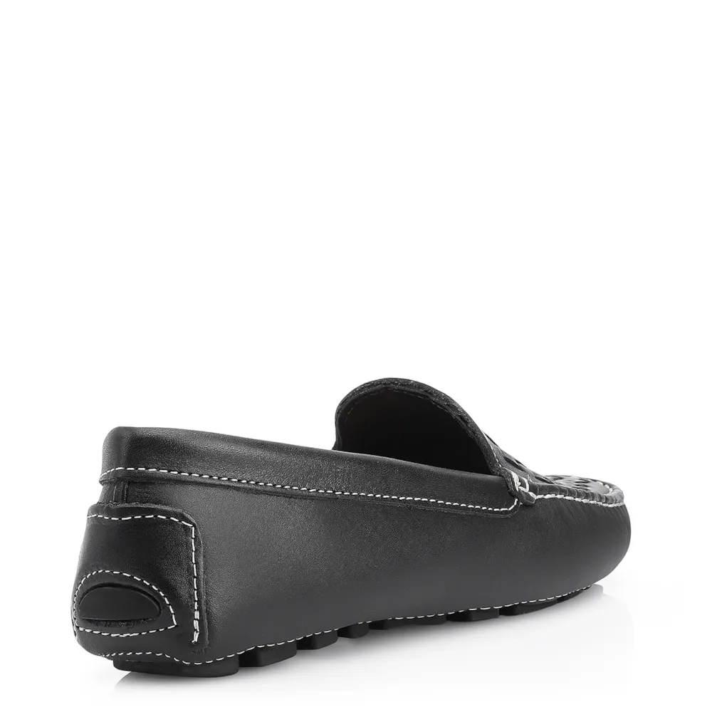 Mocassim Tressê Couro Preto - imagem 3