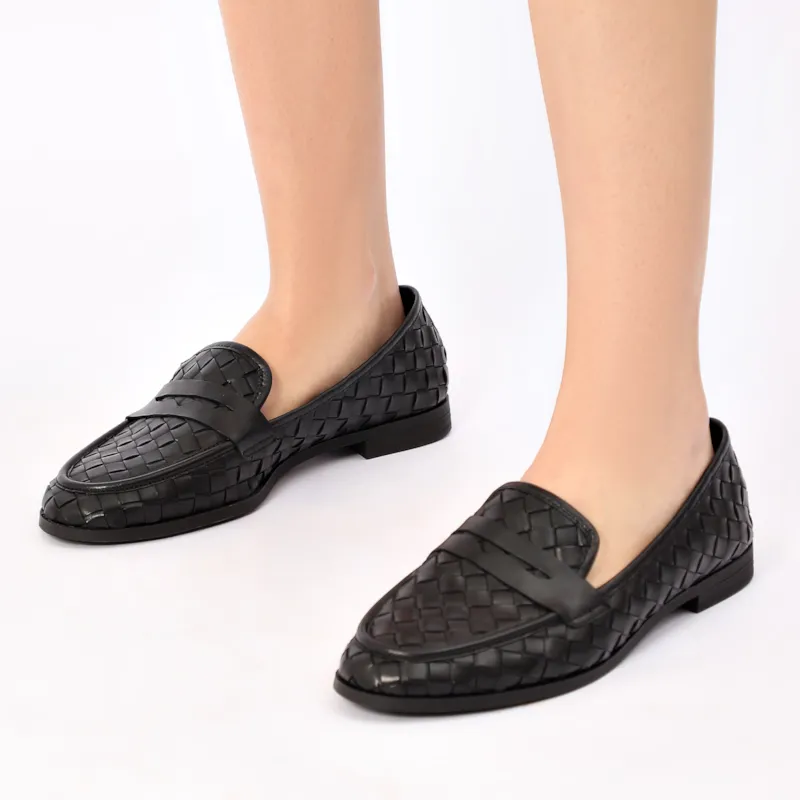 Mocassim Tressê Couro Preto - foto 2