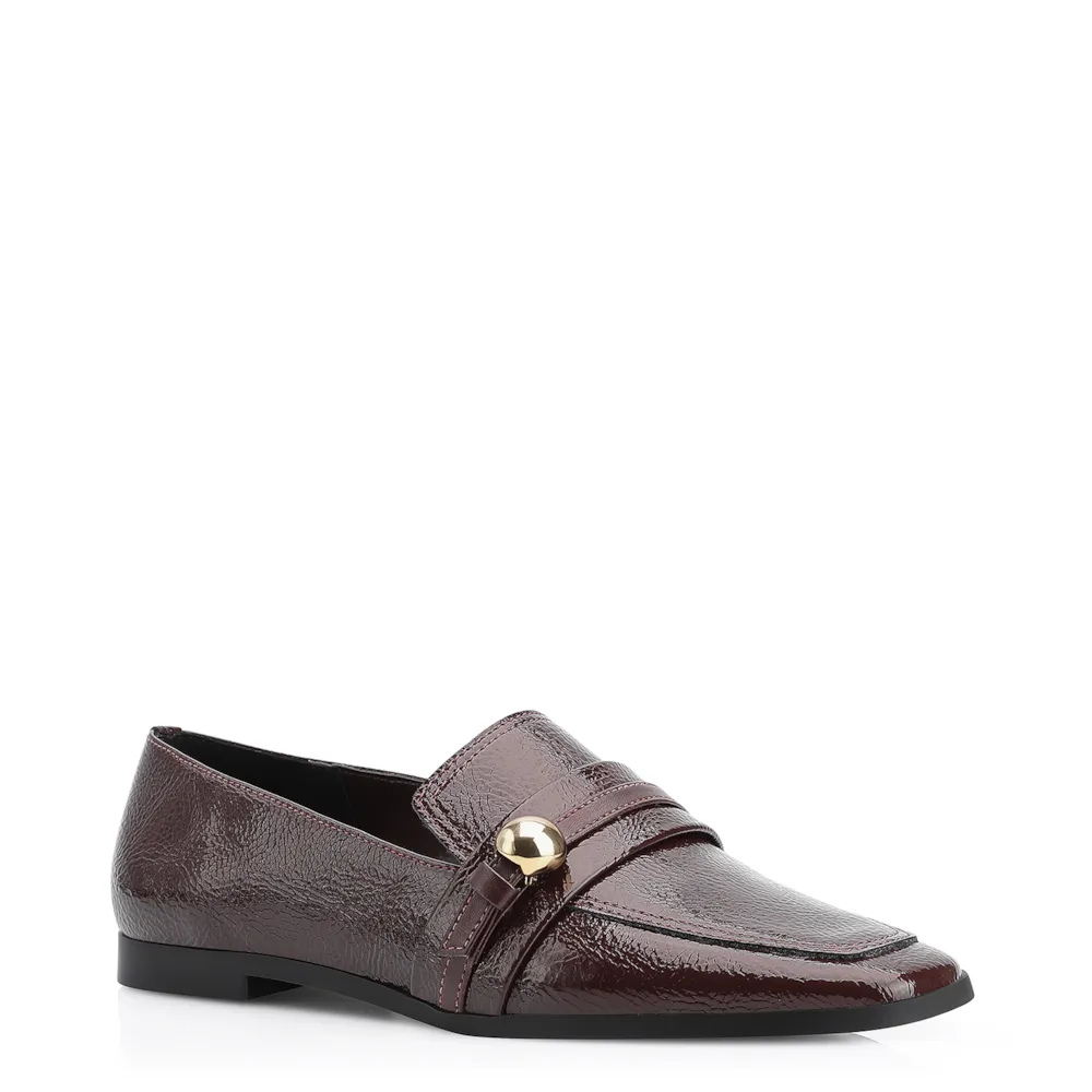 Mocassim Verniz Vinho Escuro