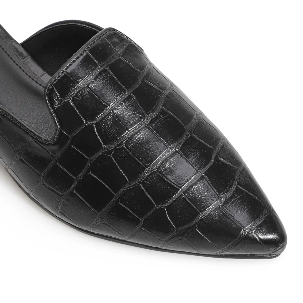 Mule Alt Croco Preto - imagem 7