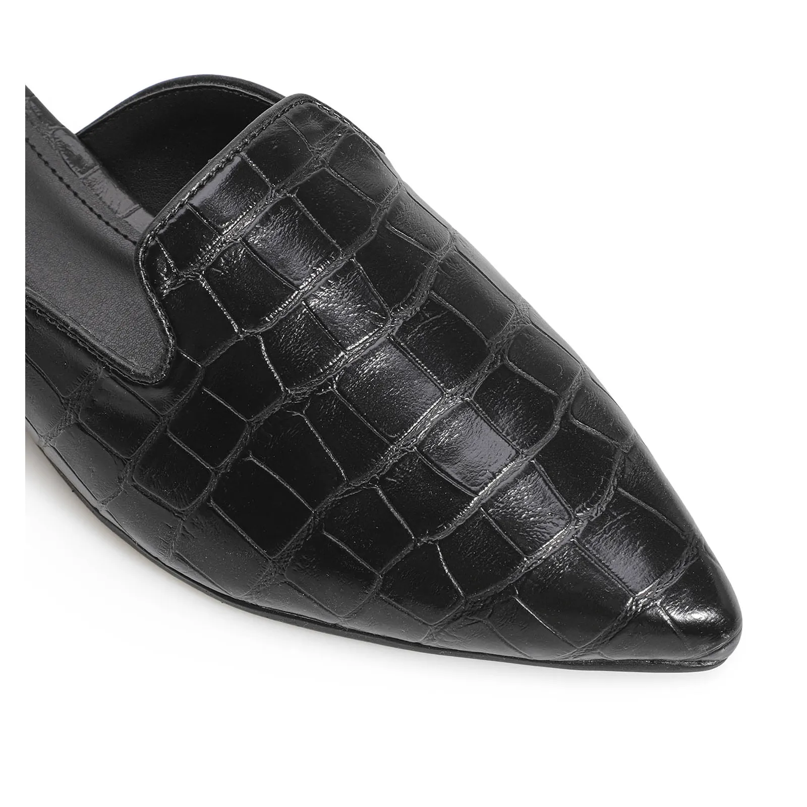 Mule Alt Croco Preto