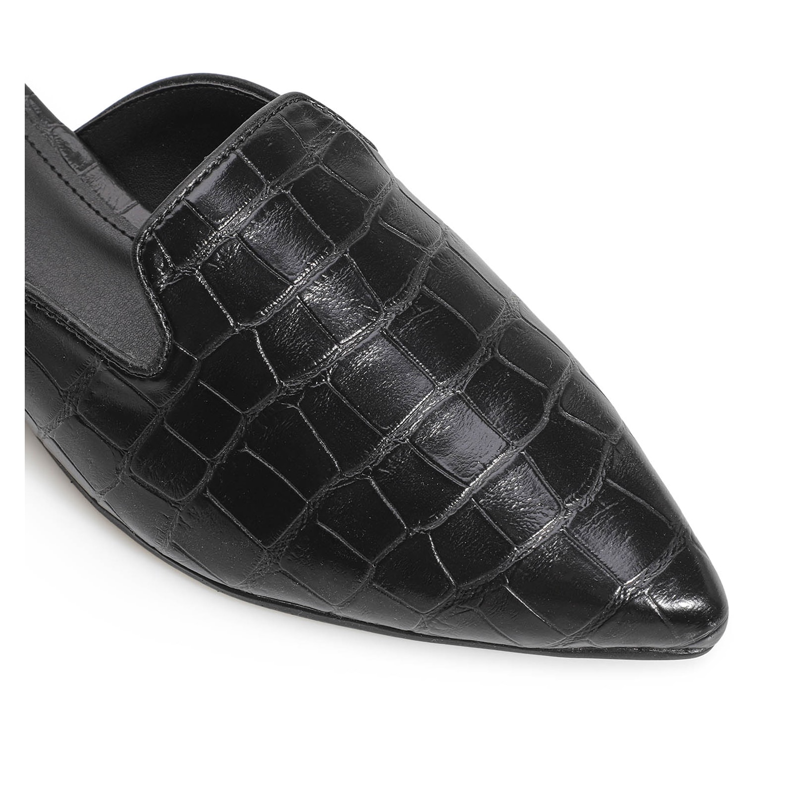 Mule Alt Croco Preto
