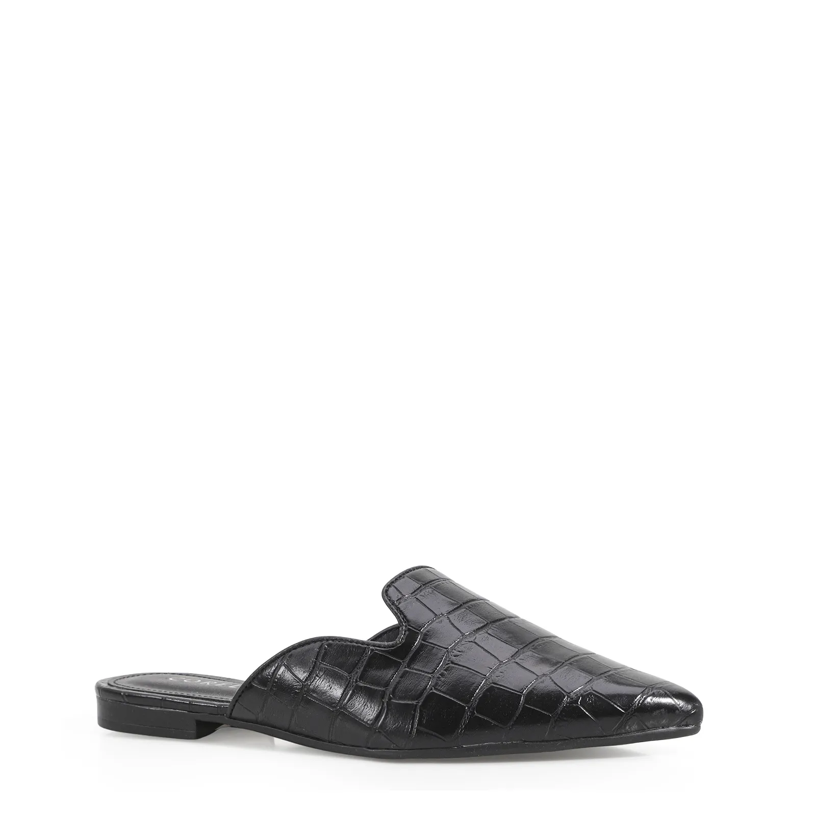 Mule Alt Croco Preto