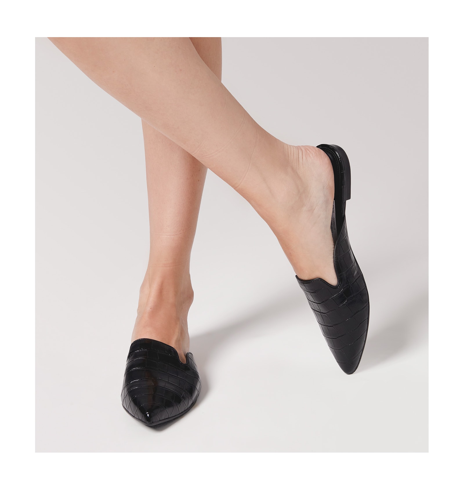 Mule Alt Croco Preto