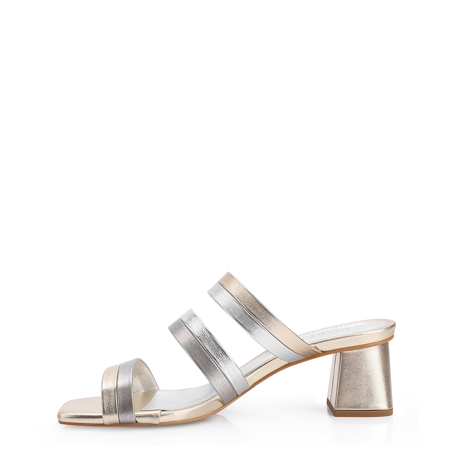 Mule Alt Dourado/Prata