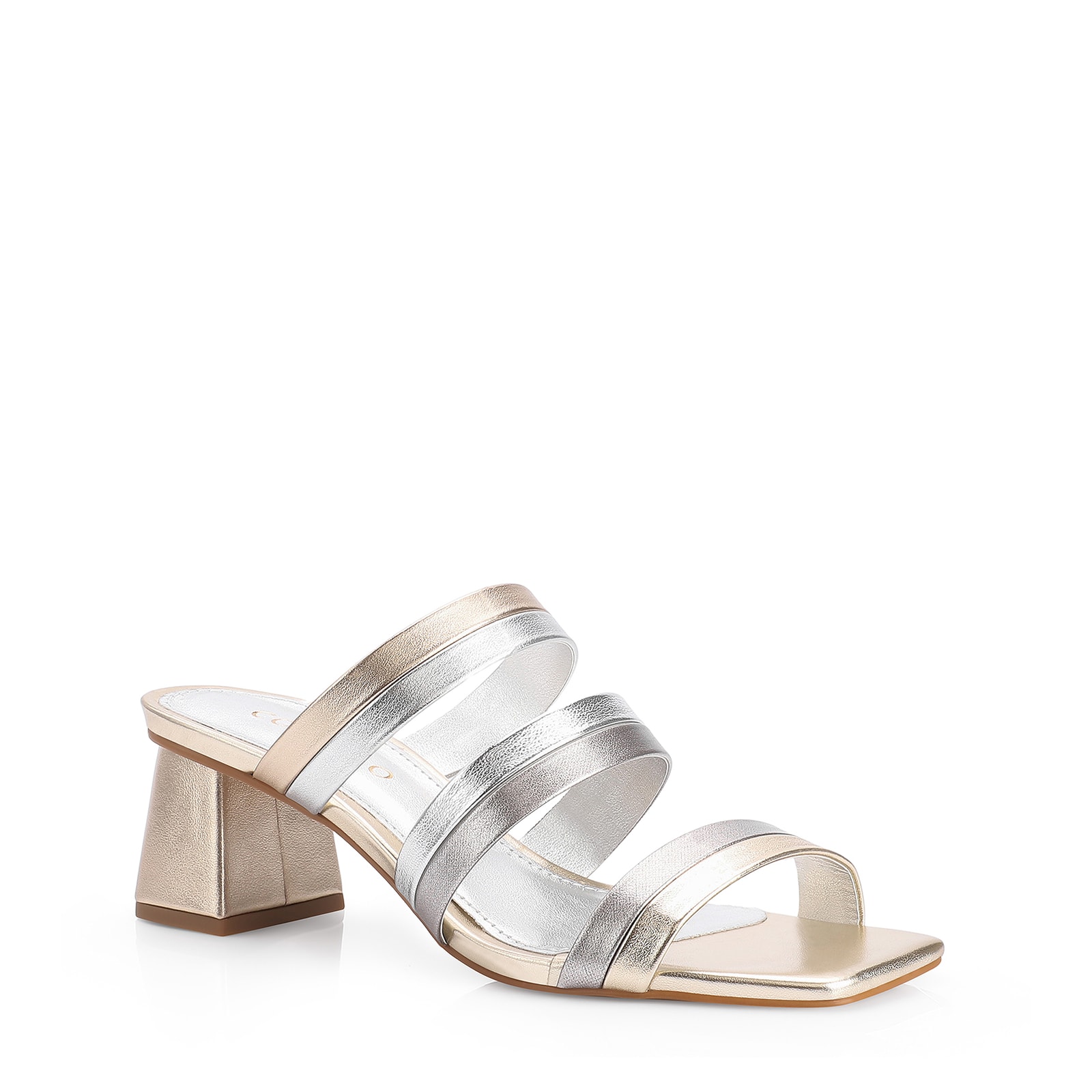 Mule Alt Dourado/Prata