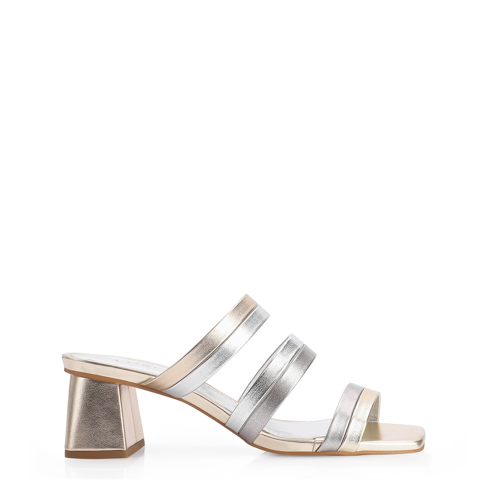 Mule Alt Dourado/Prata