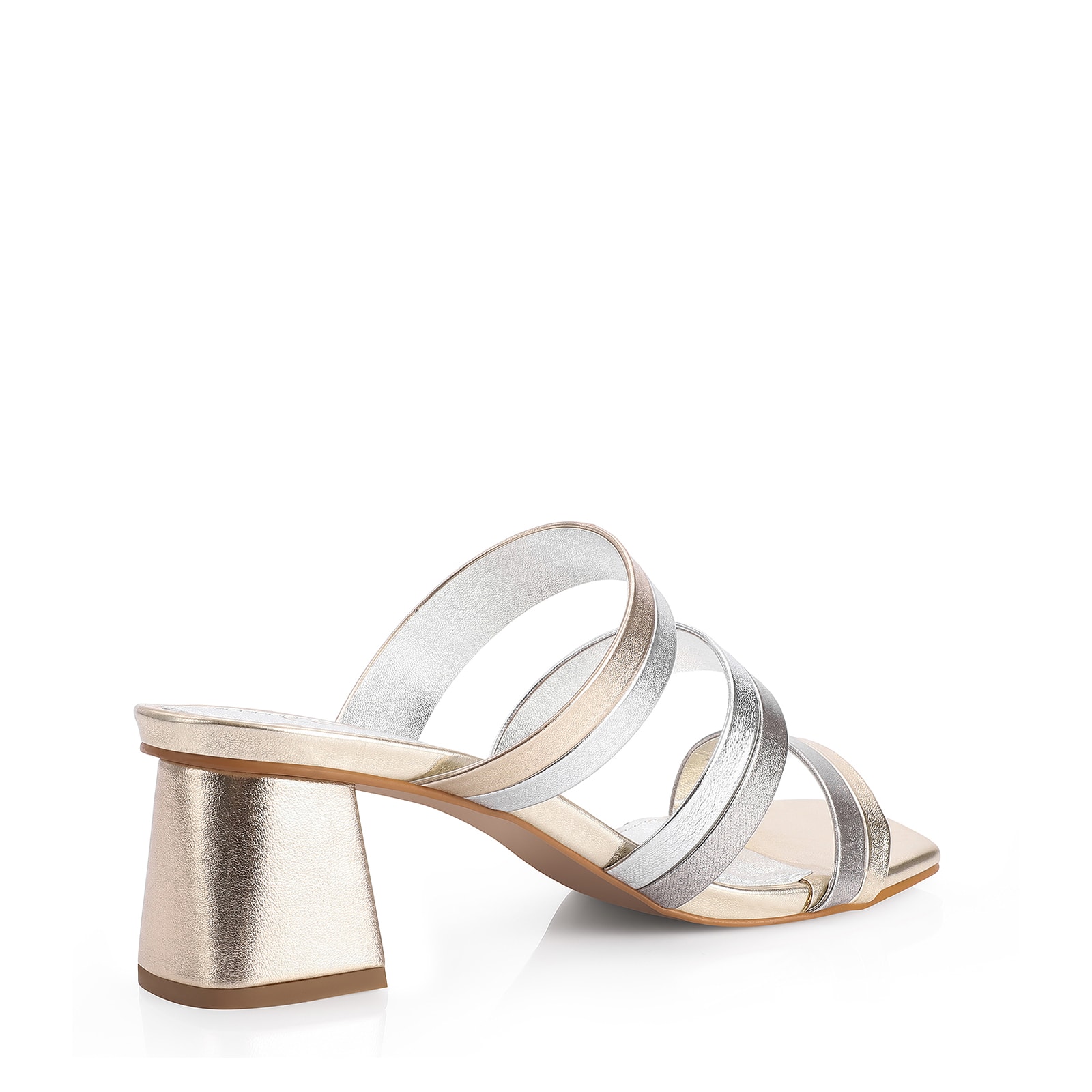 Mule Alt Dourado/Prata