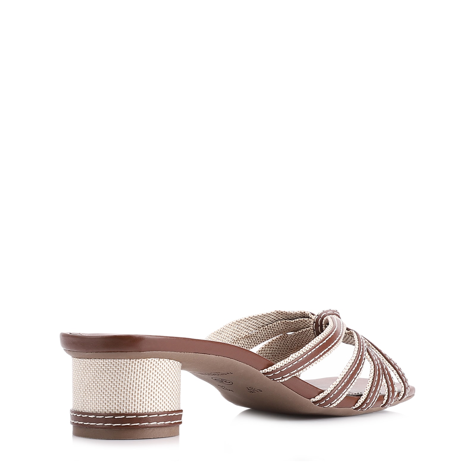 Mule Alt Marrom/Alt Linho