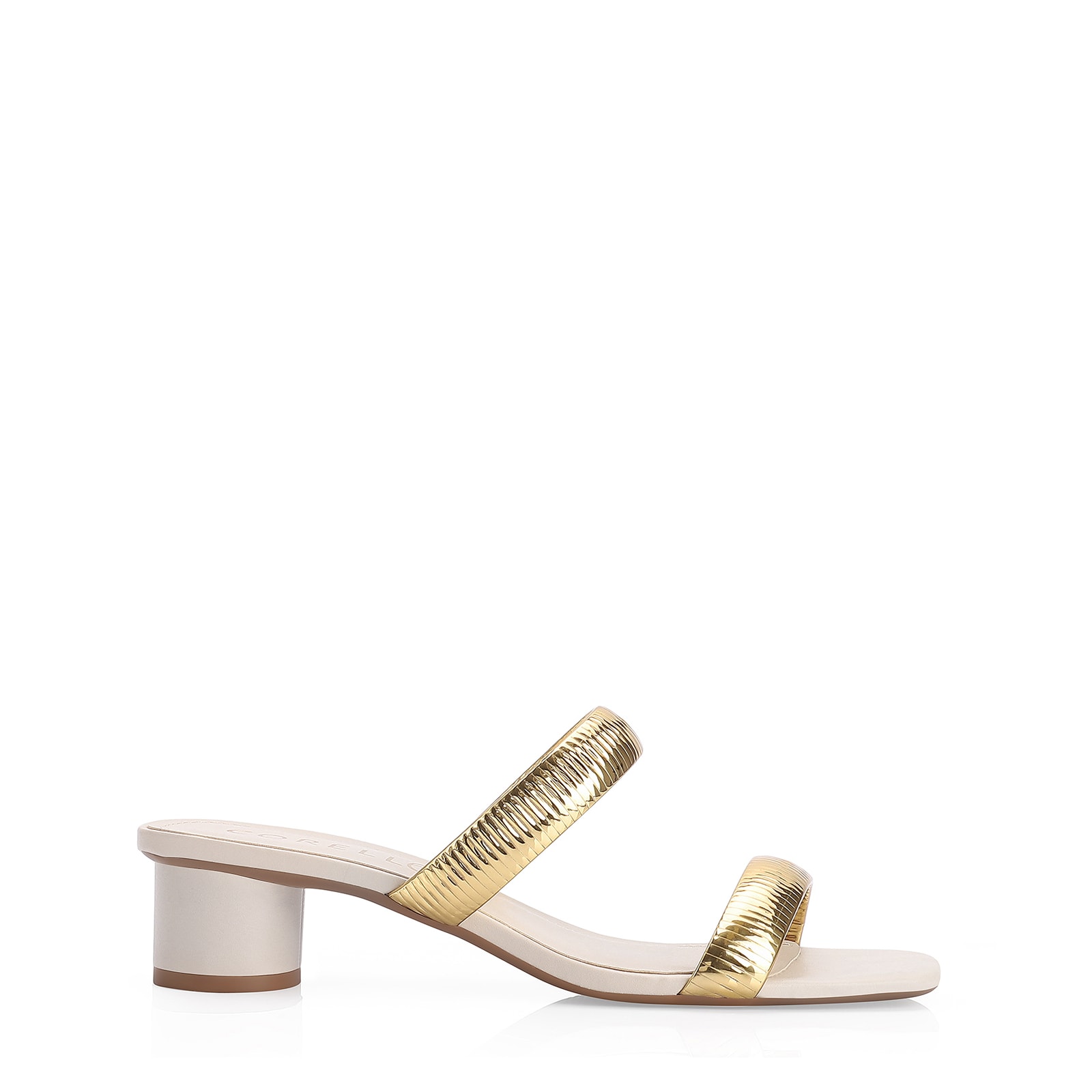 Mule Alt Off White/Alt Dourado