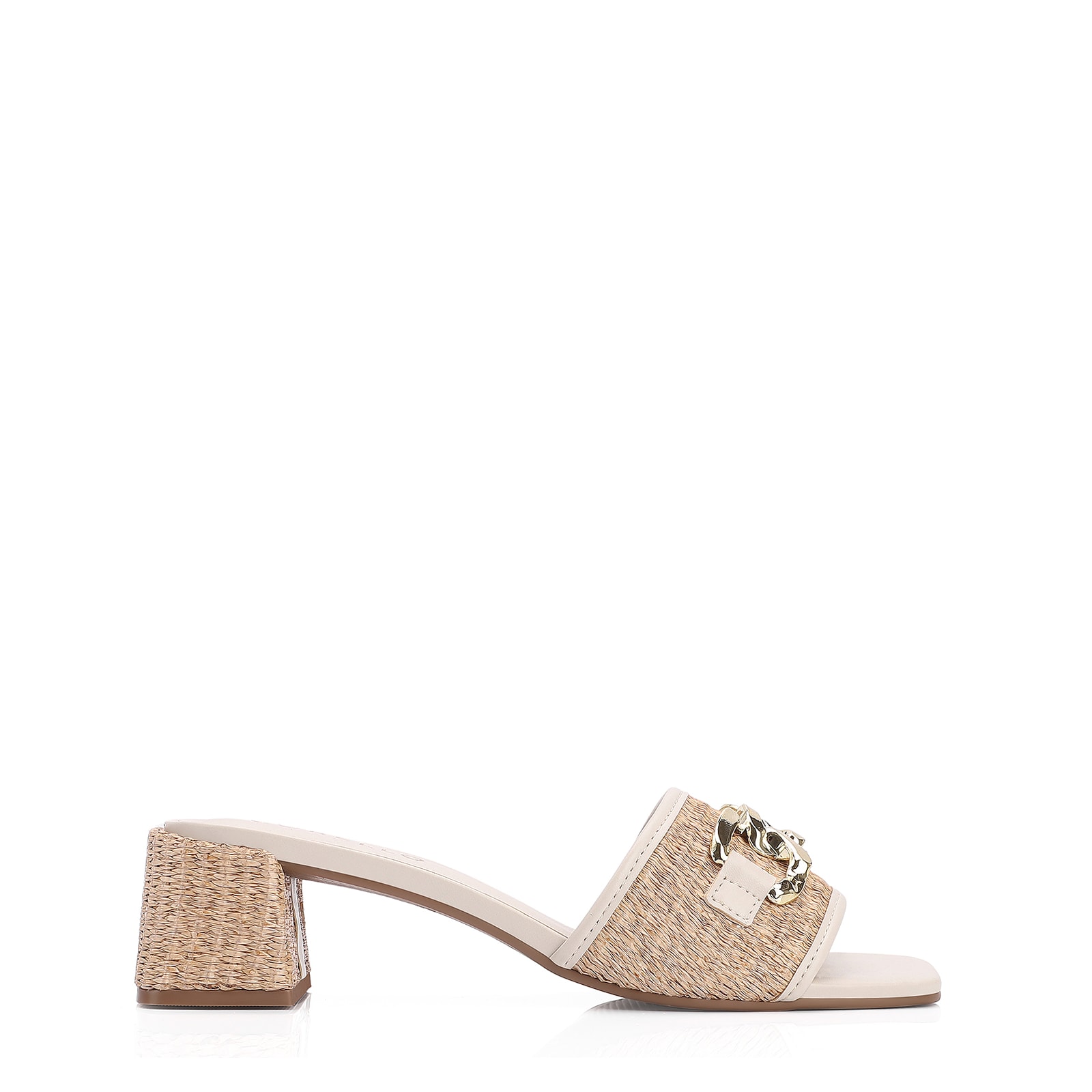 Mule Alt Off White/Ráfia