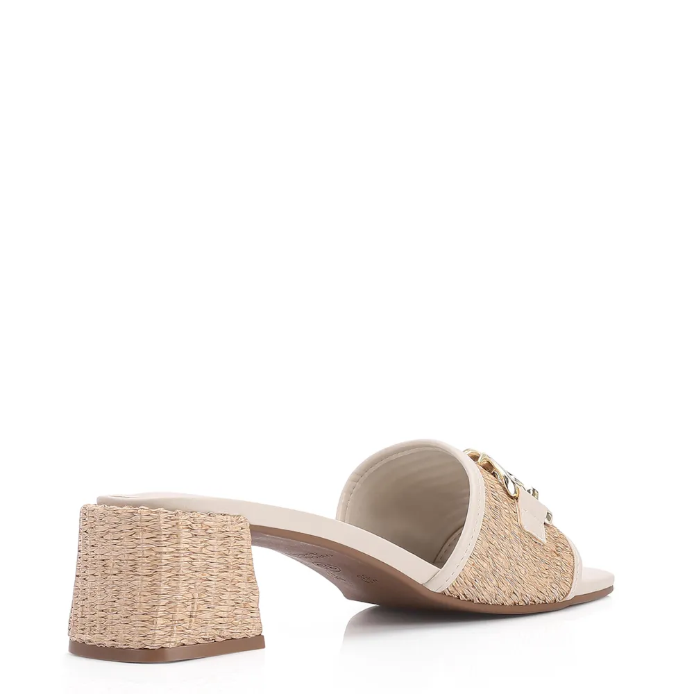 Mule Alt Off White/Ráfia - imagem 4