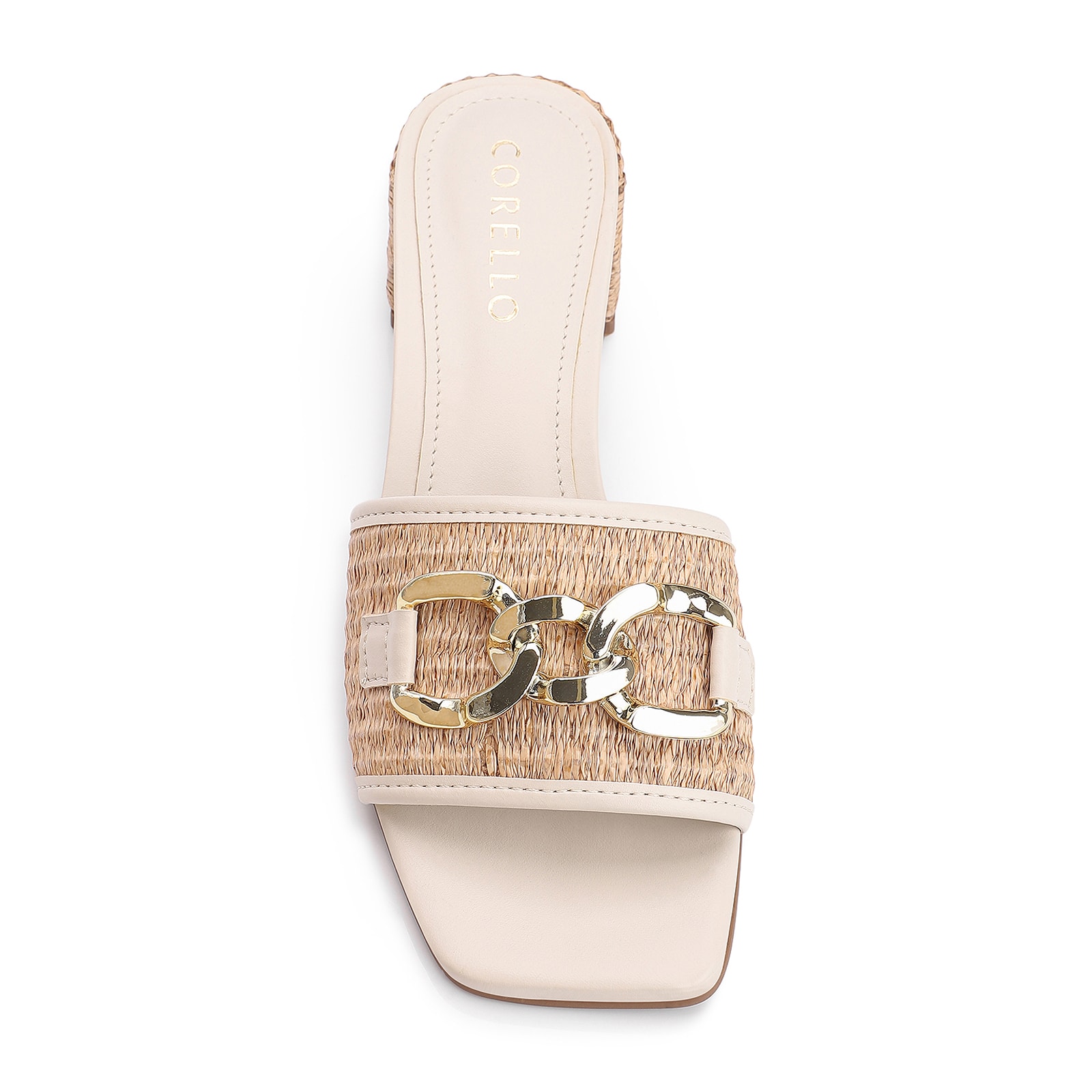 Mule Alt Off White/Ráfia