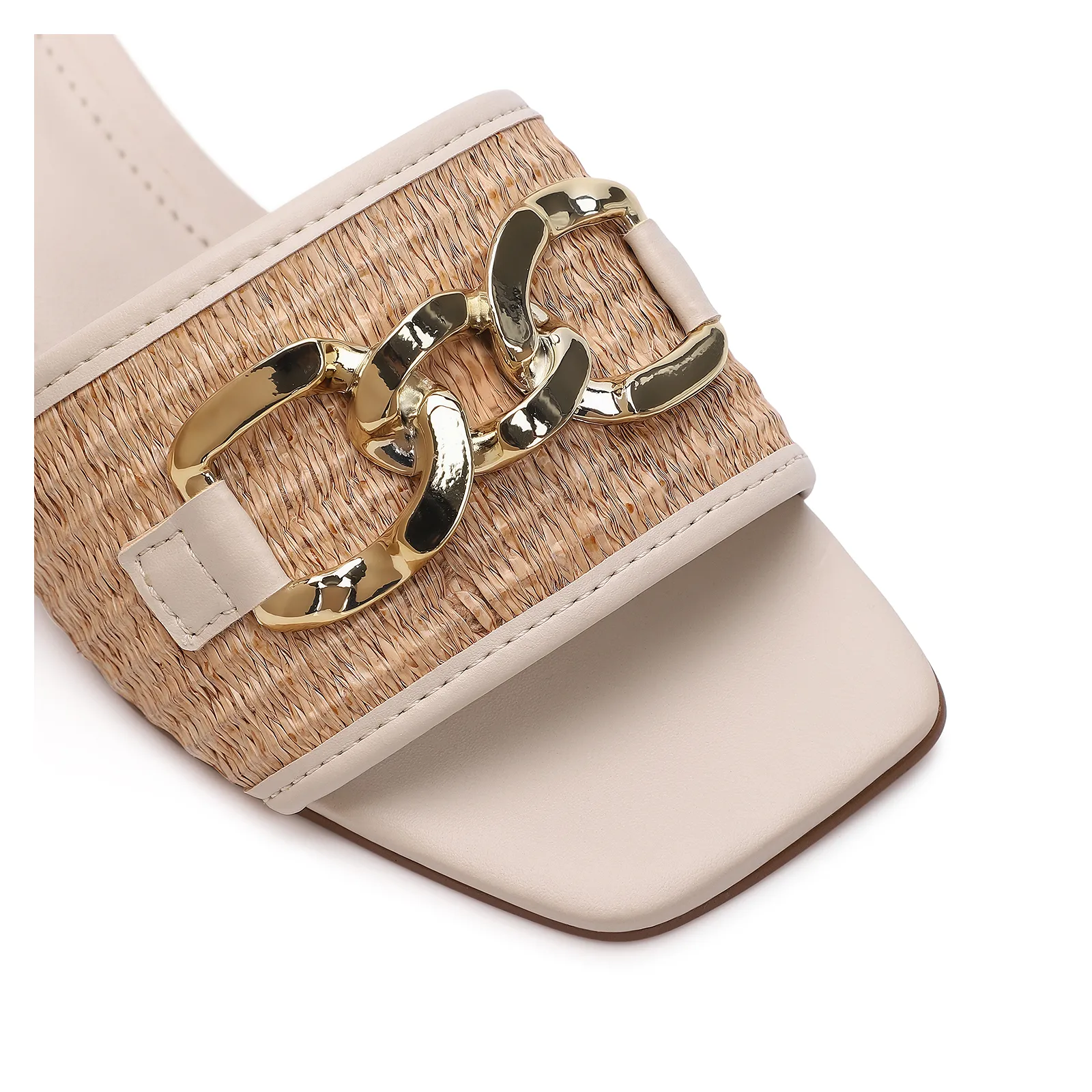 Mule Alt Off White/Ráfia