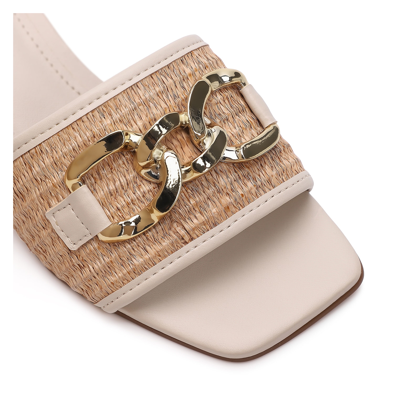 Mule Alt Off White/Ráfia