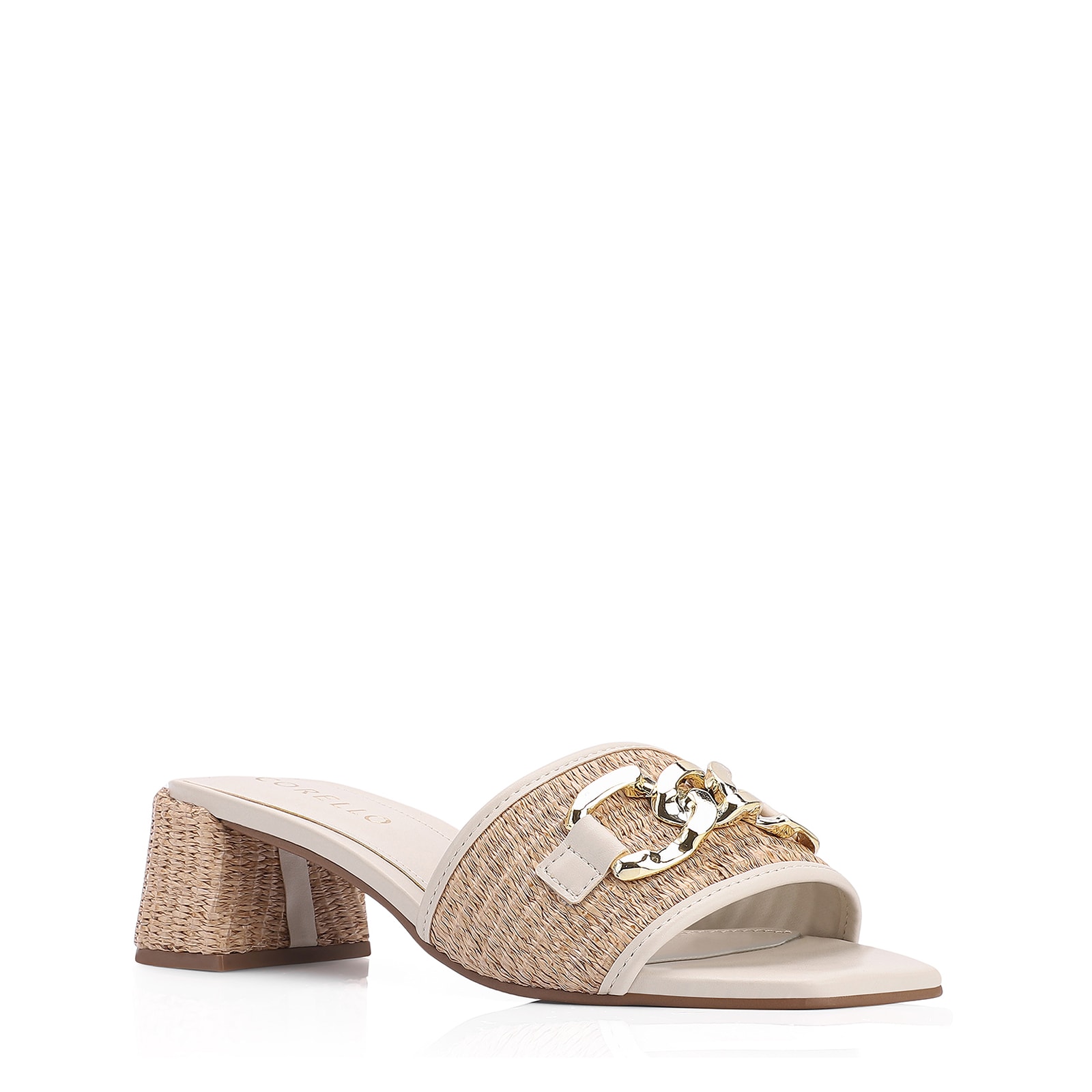 Mule Alt Off White/Ráfia