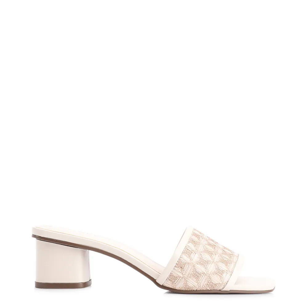 Mule Alt/Ráfia Mosaico Off White - imagem 3