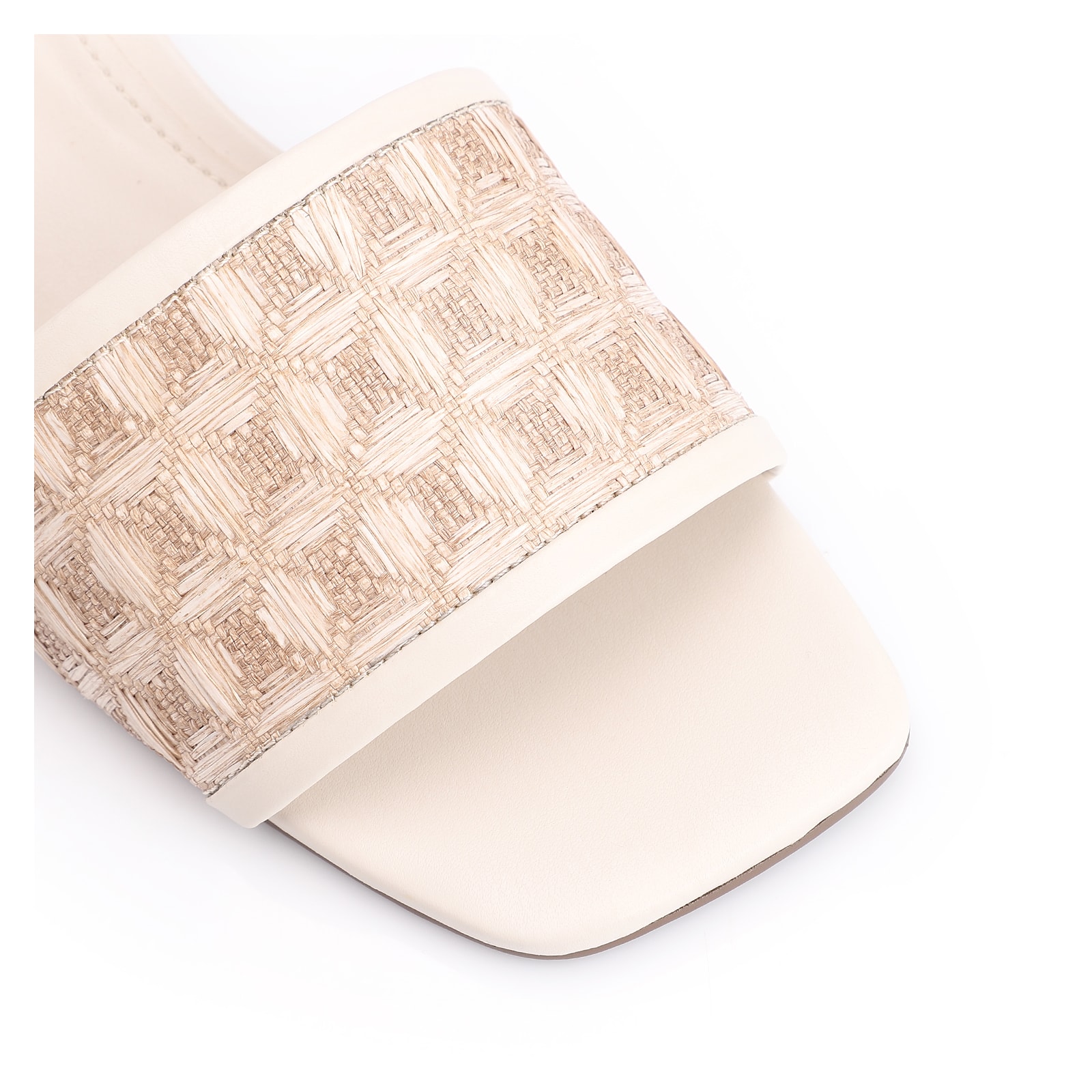 Mule Alt/Ráfia Mosaico Off White