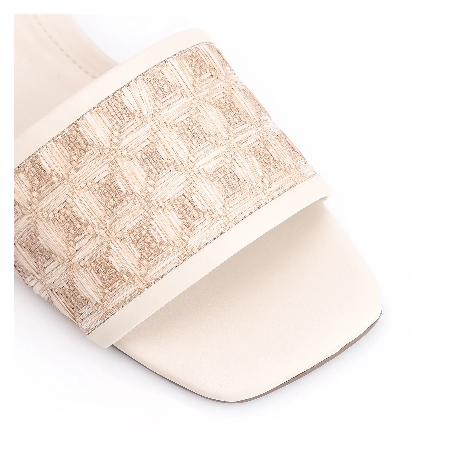 Mule Alt/Ráfia Mosaico Off White