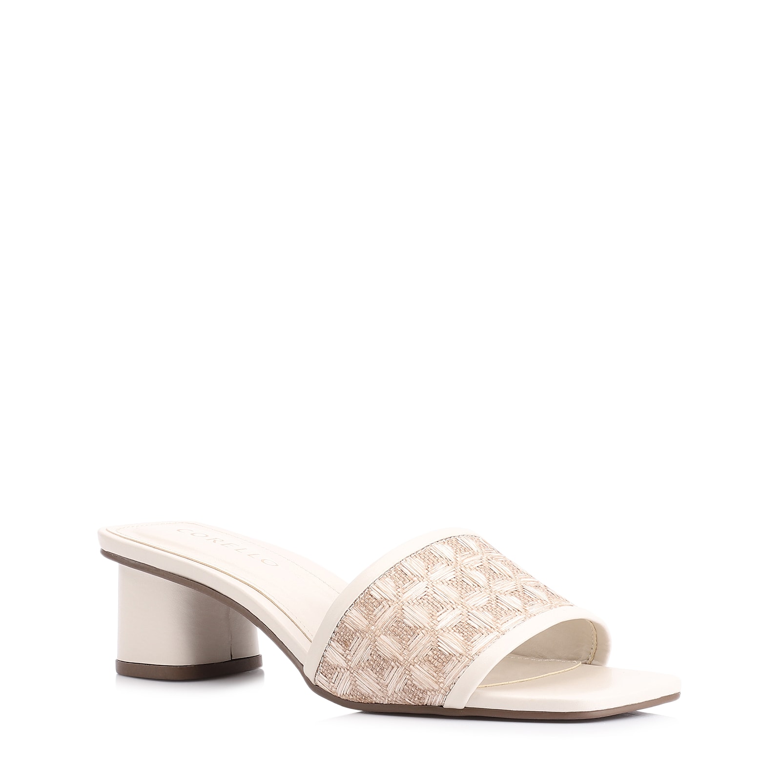 Mule Alt/Ráfia Mosaico Off White