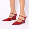 Mule Anabela Alt Verniz Vermelho - imagem 2