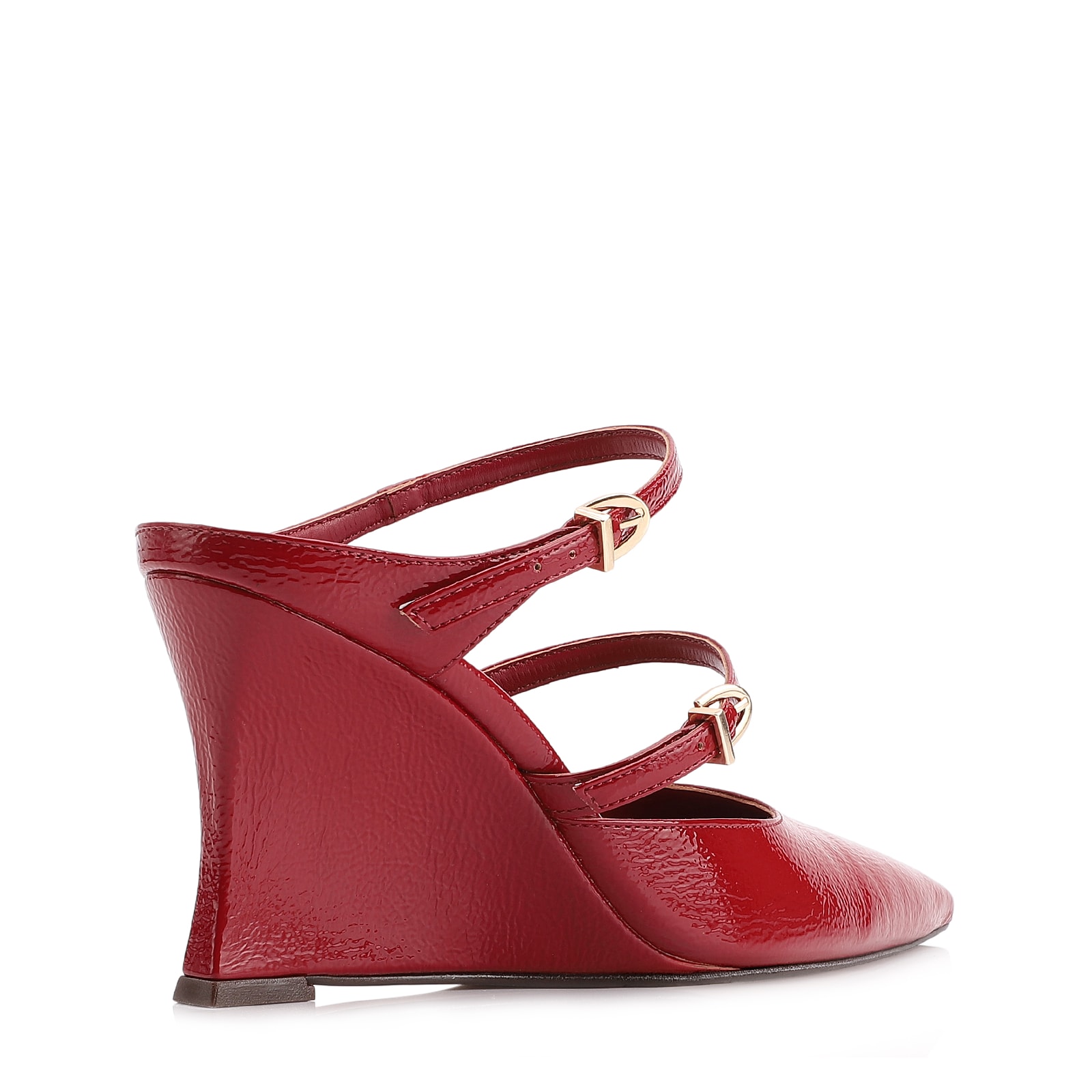 Mule Anabela Alt Verniz Vermelho