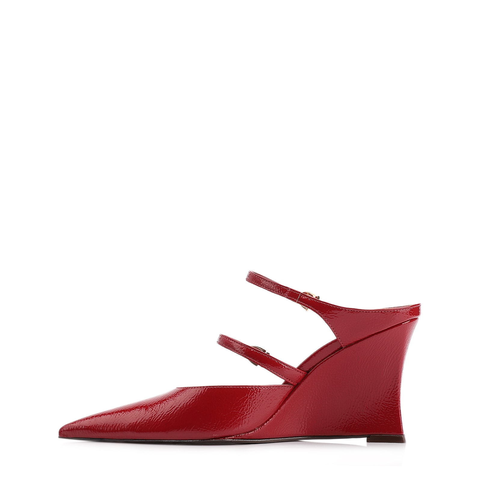 Mule Anabela Alt Verniz Vermelho