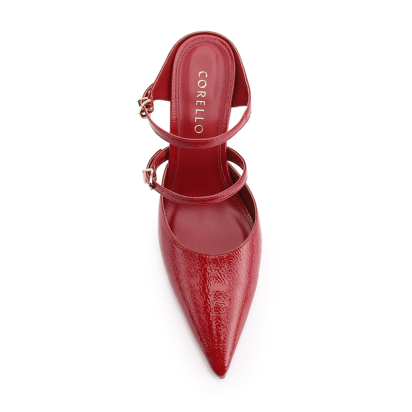 Mule Anabela Alt Verniz Vermelho