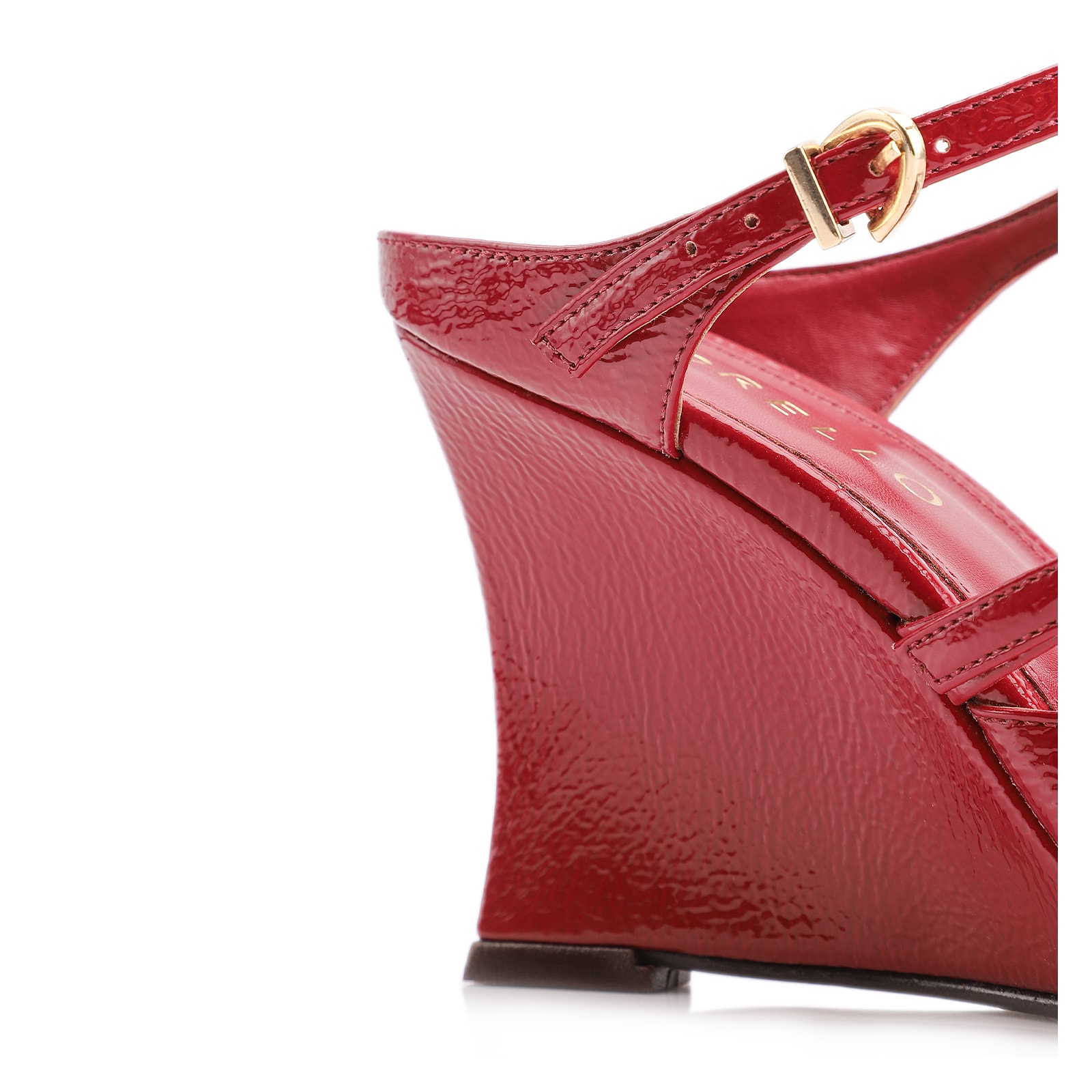Mule Anabela Alt Verniz Vermelho