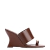 Mule Anabela Toe Ring Couro Marrom - imagem 3