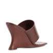 Mule Anabela Toe Ring Couro Marrom - imagem 4