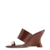 Mule Anabela Toe Ring Couro Marrom - imagem 5