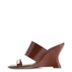 Mule Anabela Toe Ring Couro Marrom - imagem 5