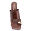 Mule Anabela Toe Ring Couro Marrom - imagem 6
