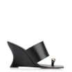 Mule Anabela Toe Ring Couro Preto - imagem 3