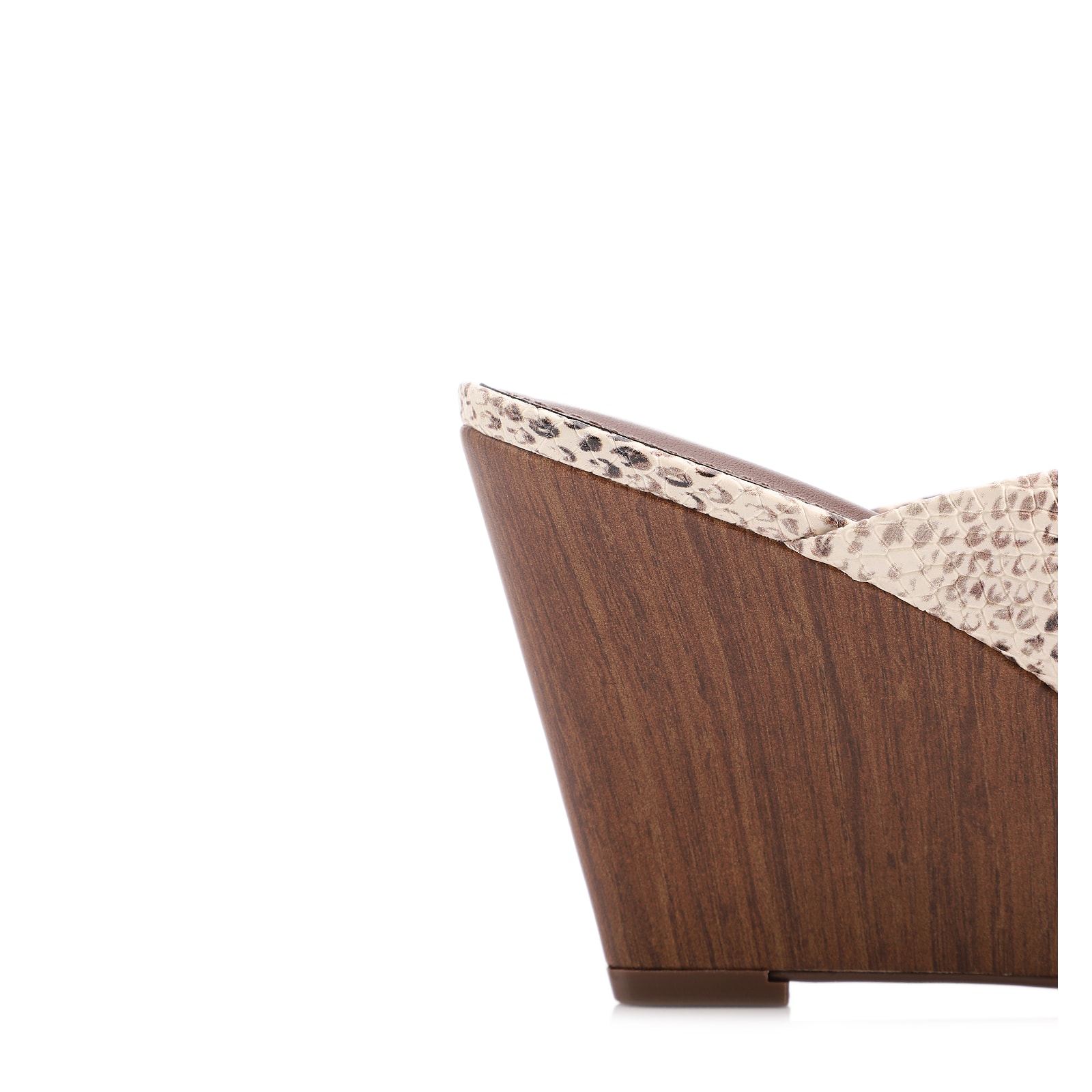 Mule Animal Print Salto Anabela Alto Alt Python