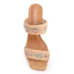 Mule Bege Ráfia Lenço Floral - imagem 6