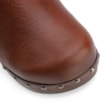 Mule Clog Couro Estonado Marrom - imagem 7