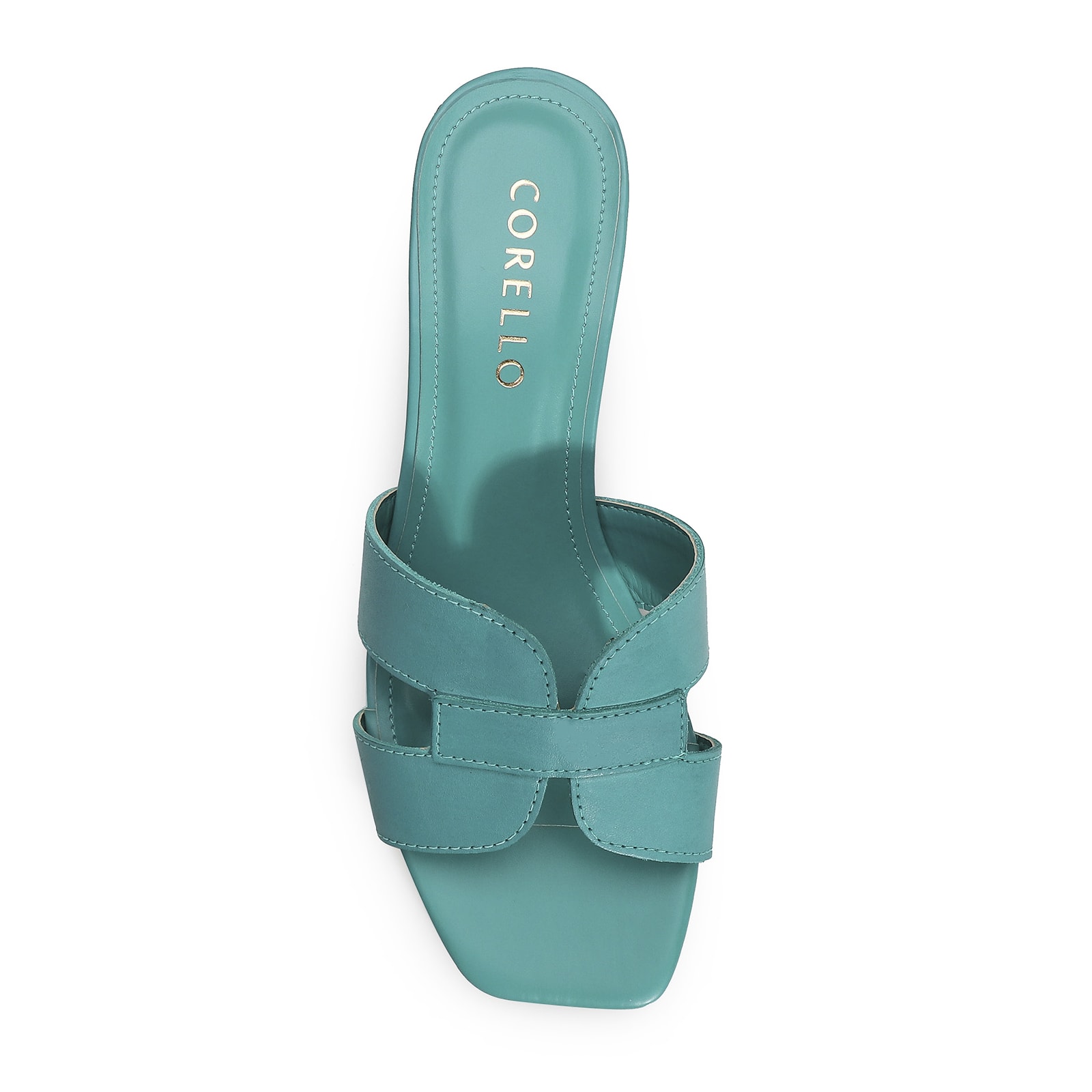 Mule Couro Azul