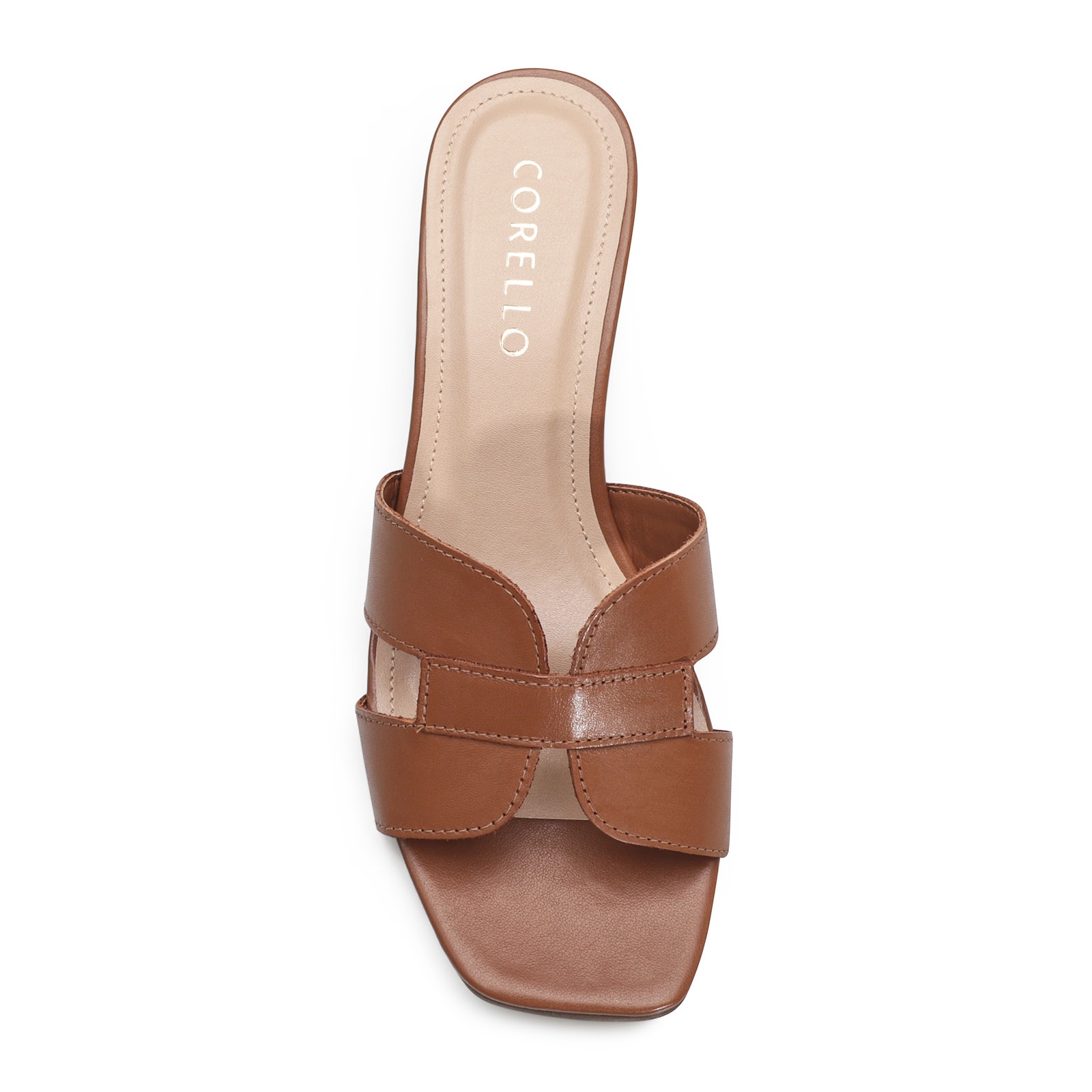 Mule Couro Caramelo