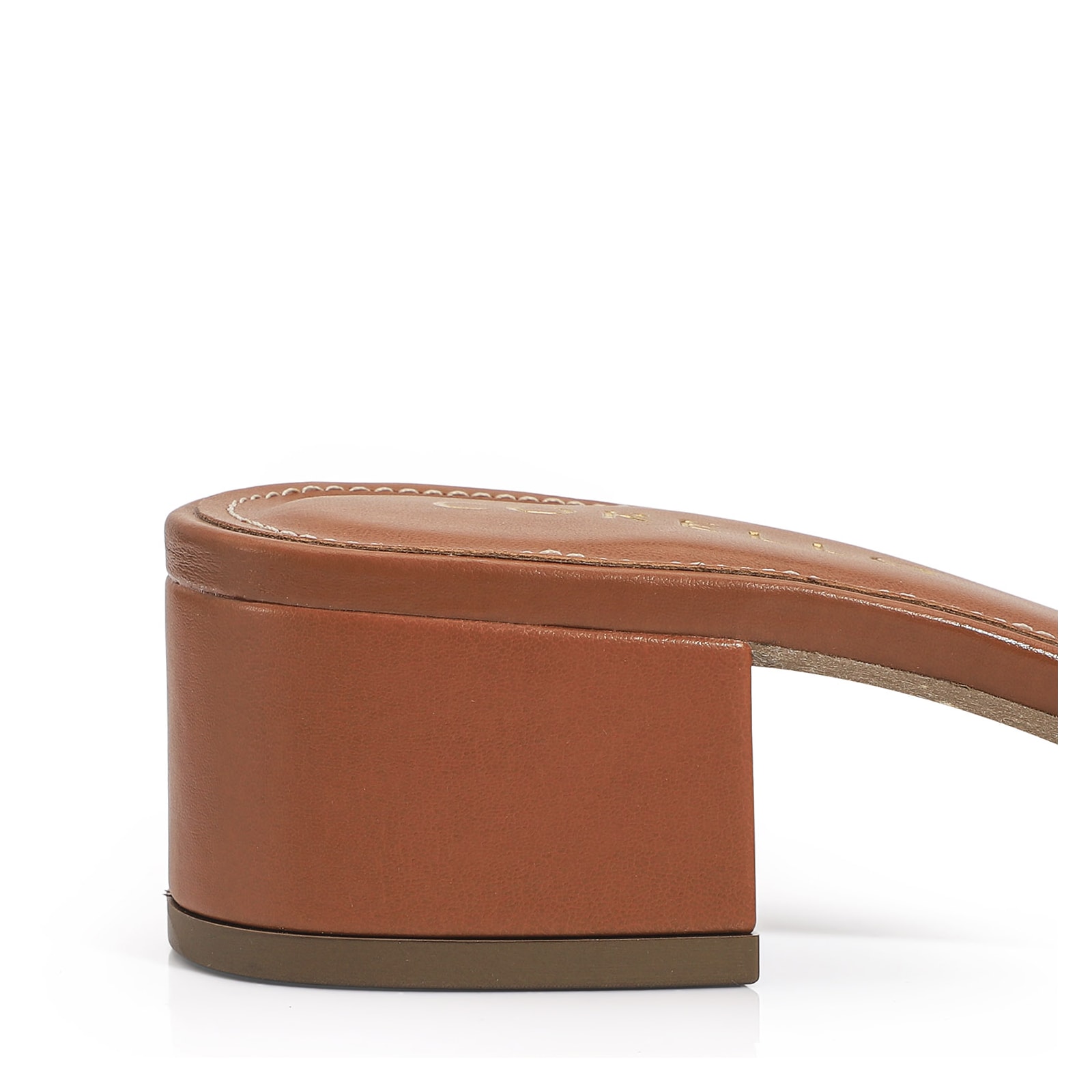 Mule Couro Caramelo