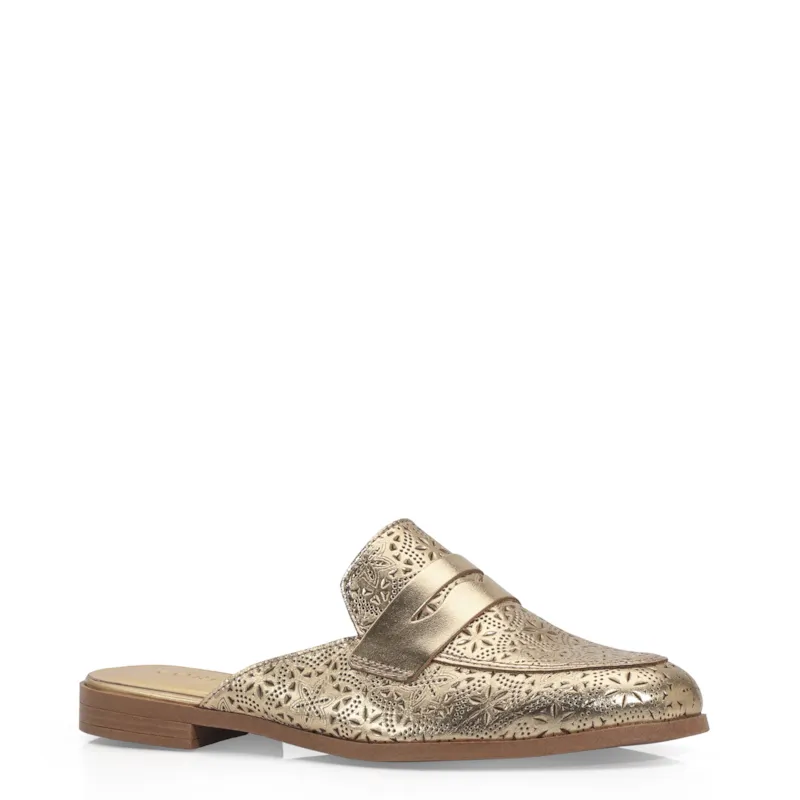 Mule Couro Champagne