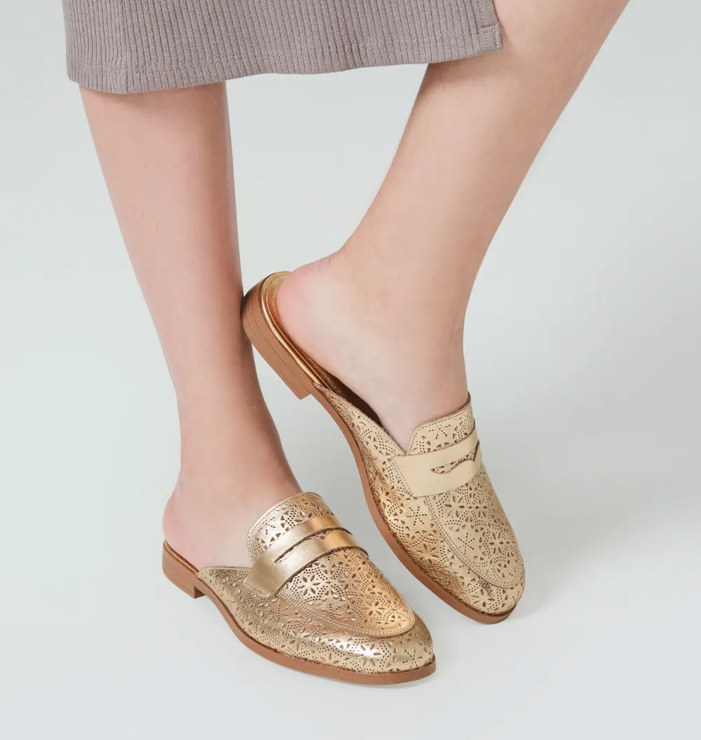 Mule Couro Champagne - imagem 2
