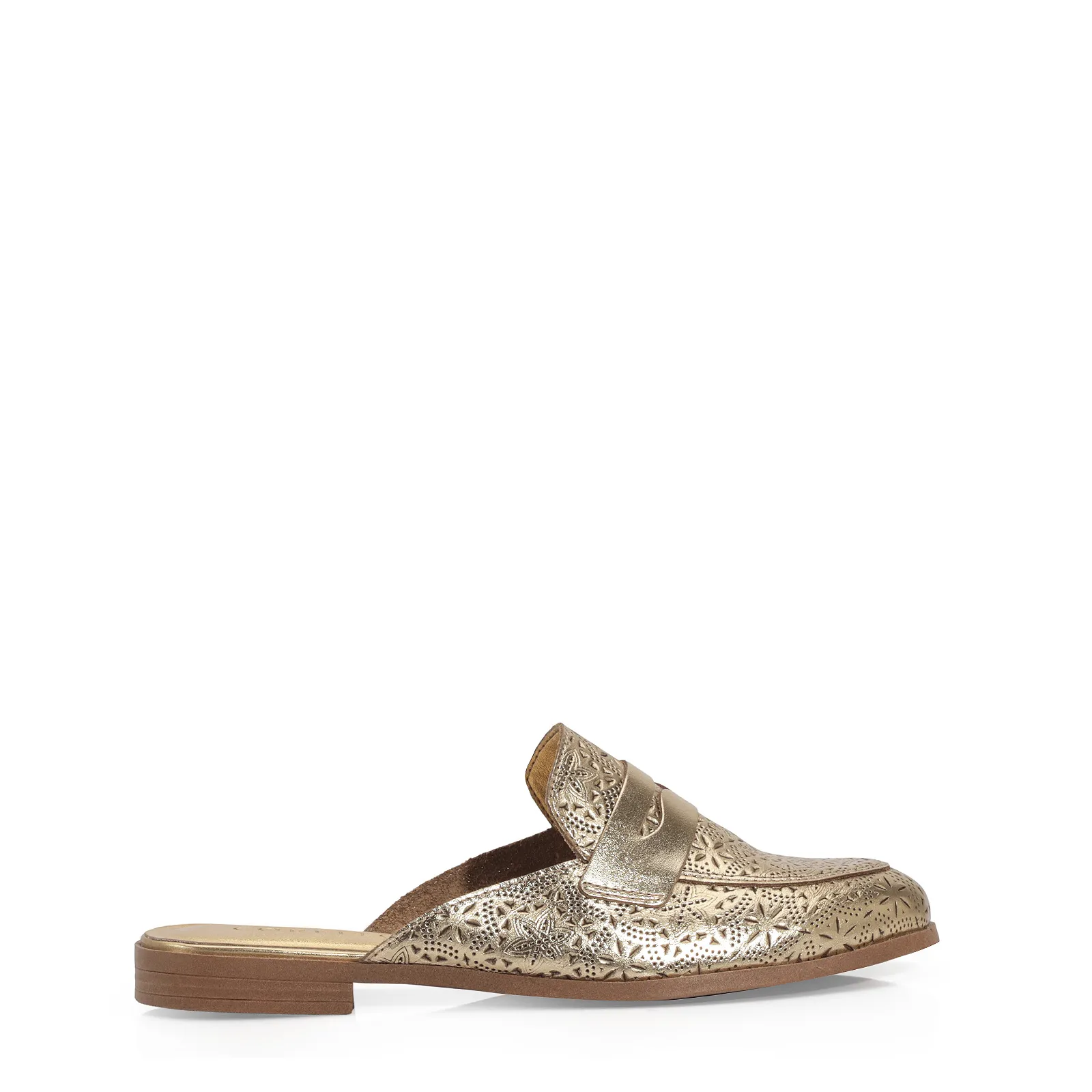 Mule Couro Champagne