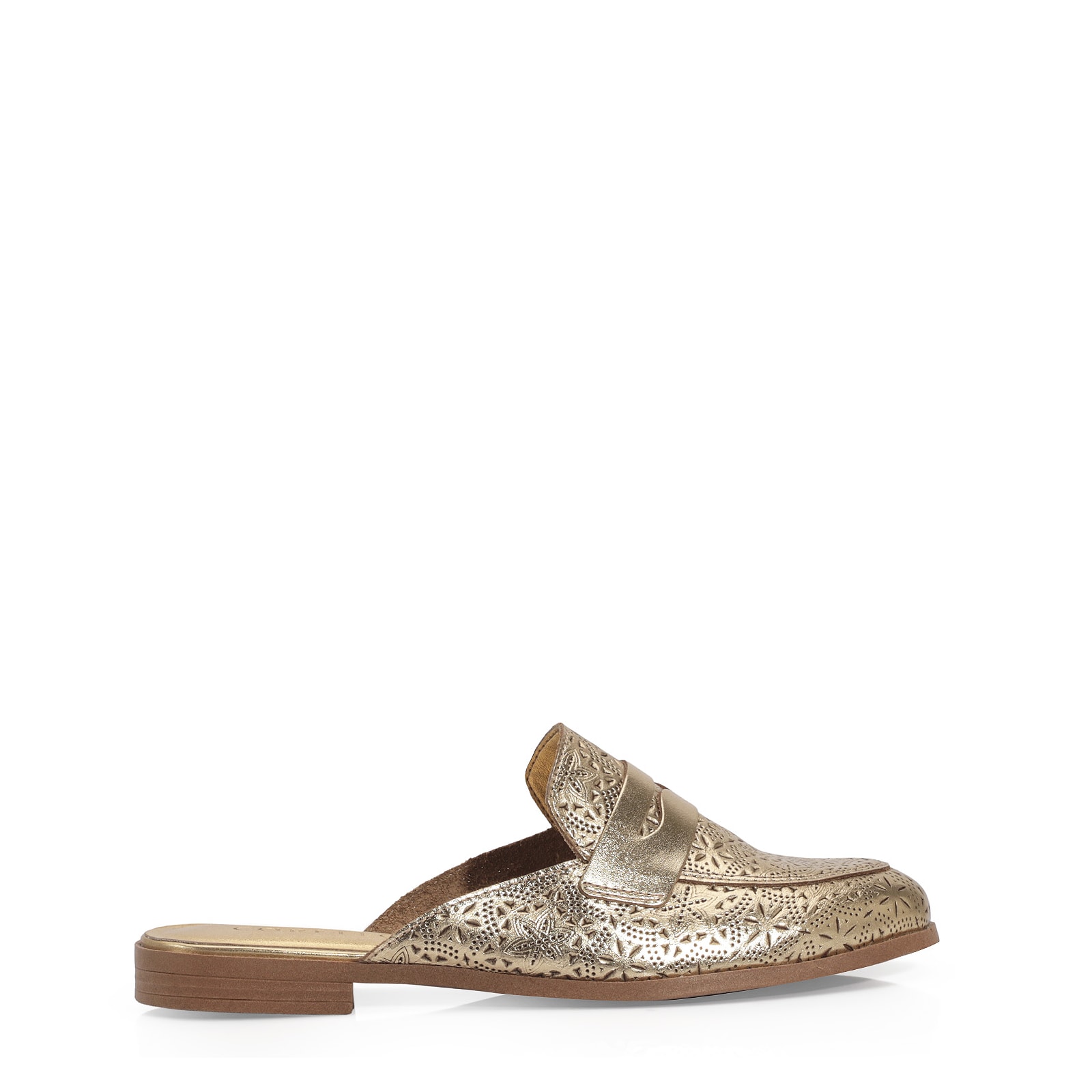 Mule Couro Champagne
