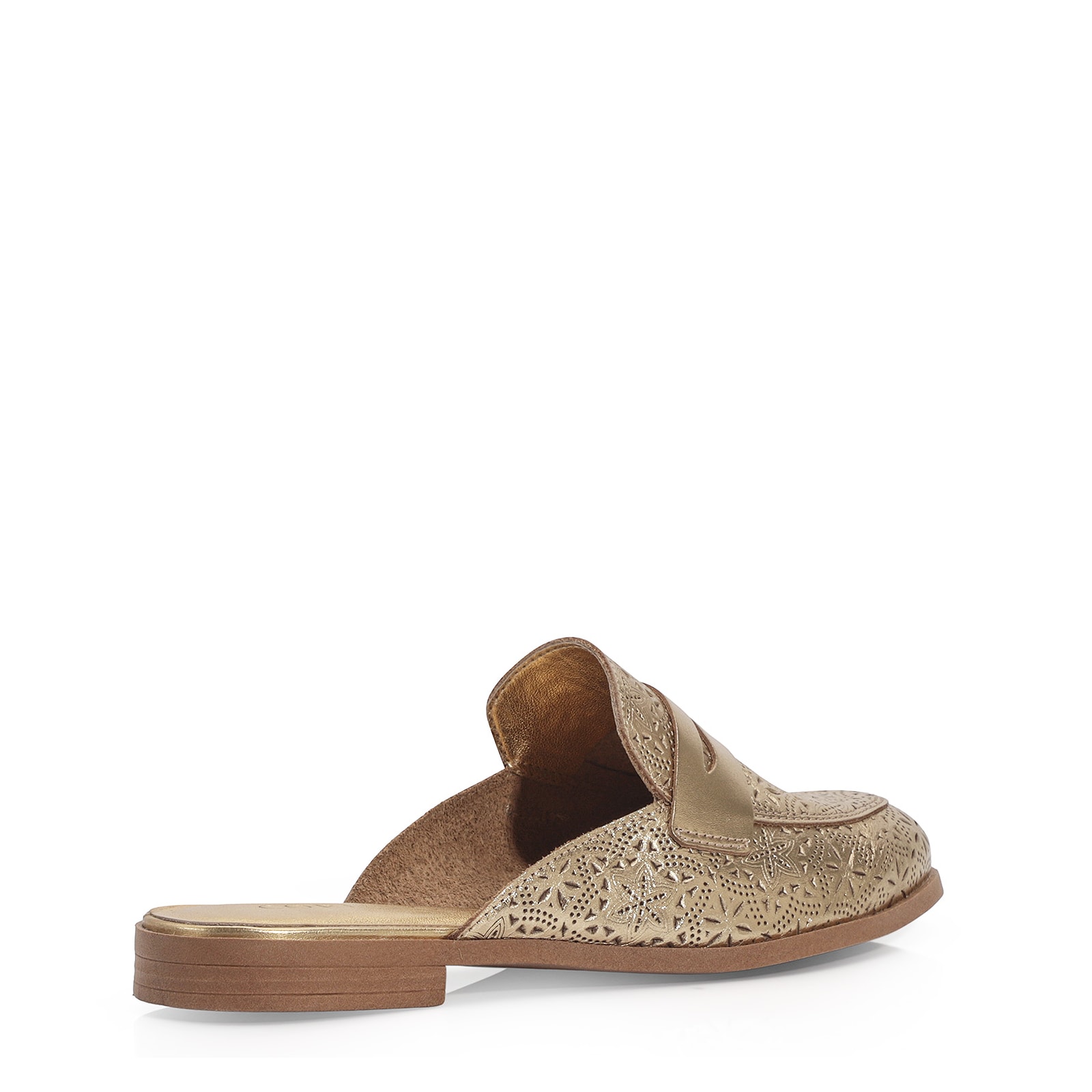 Mule Couro Champagne