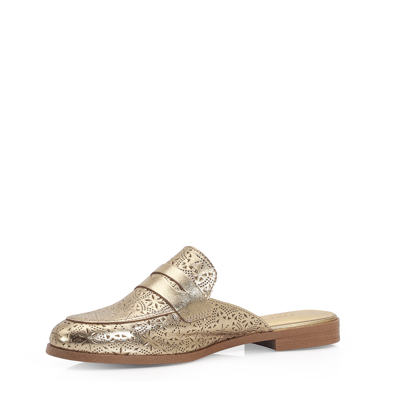 Mule Couro Champagne
