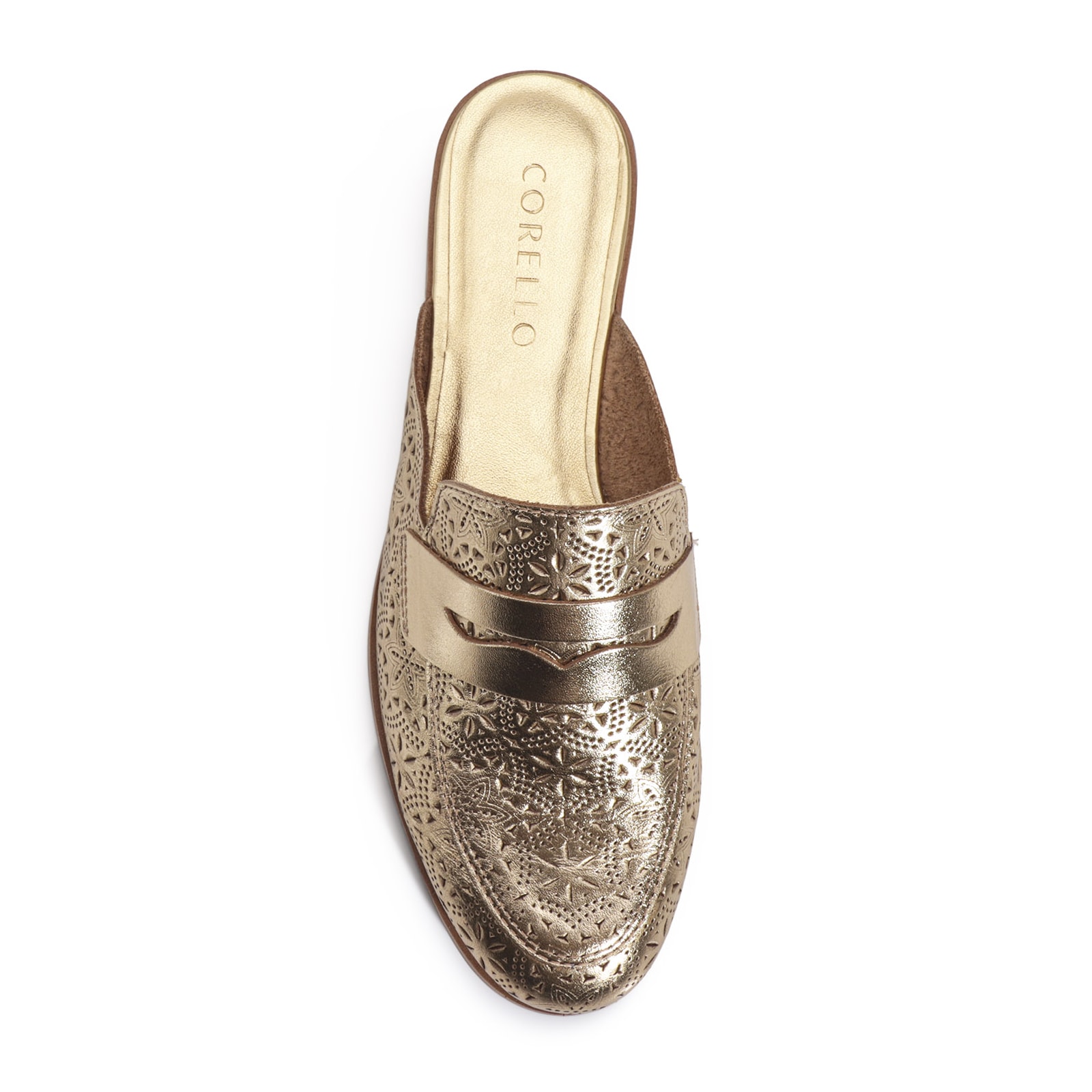 Mule Couro Champagne