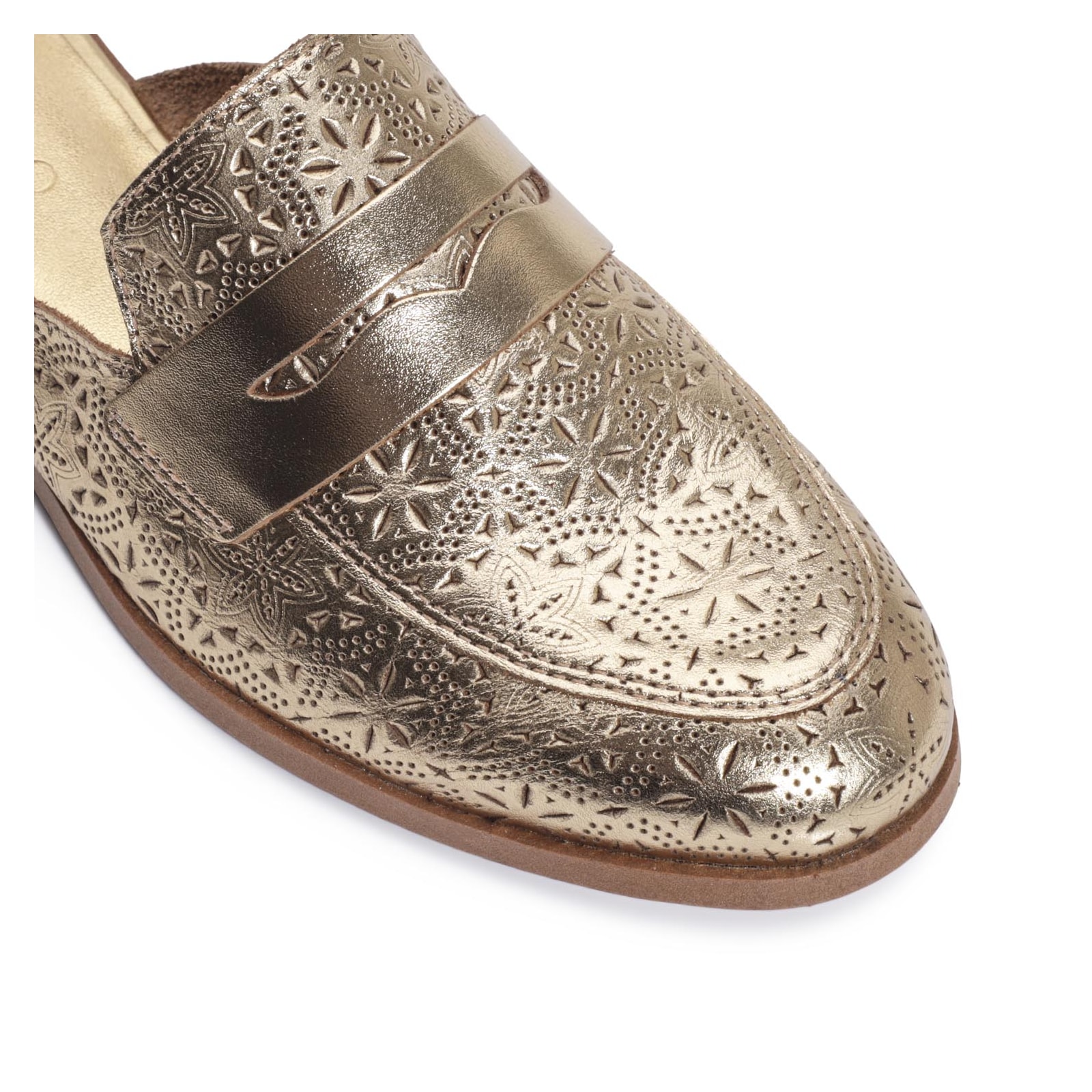 Mule Couro Champagne