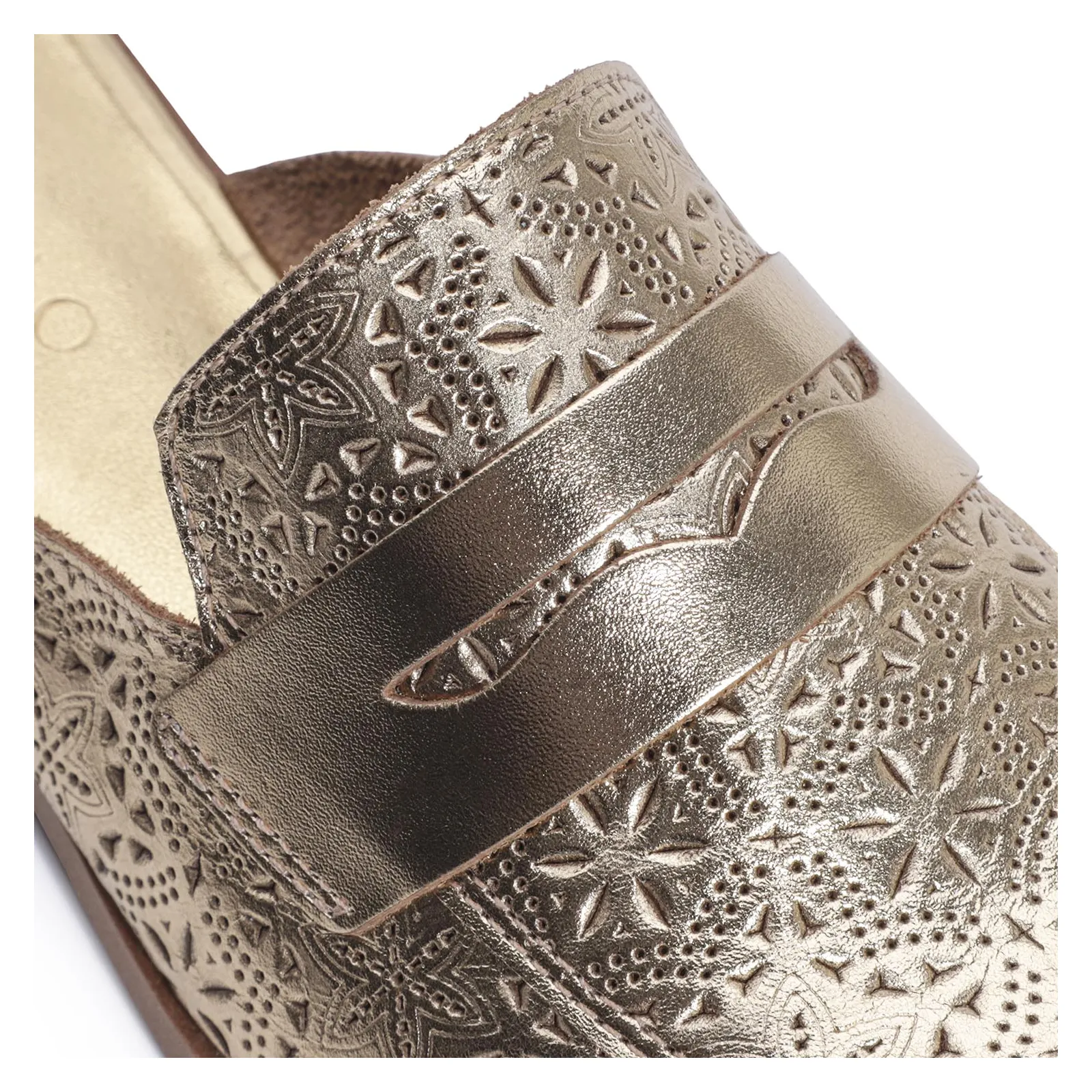 Mule Couro Champagne